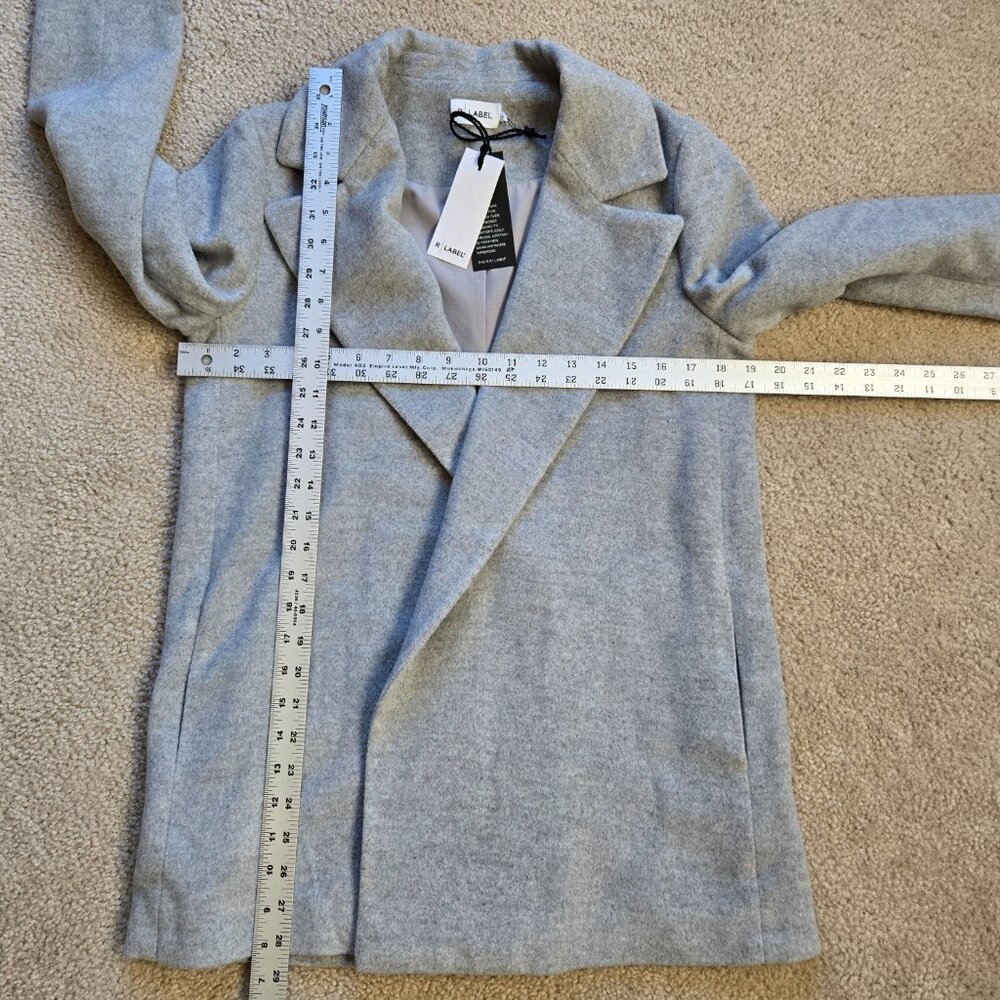 NWT Wool Angora Boyfriend Coat-The Reset R Label Ice Grey - Picture 3 of 14